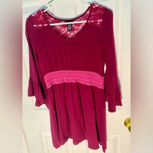 COPY - Rue 21 Maroon Tunic Top